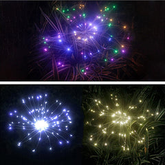 Qfdian Party decoration Party gifts hot sale new LED Solar Firework Lights Outdoor Waterproof Fairy Garland 90/150 LEDs Light String Garden Lawn Street Christmas Decoration