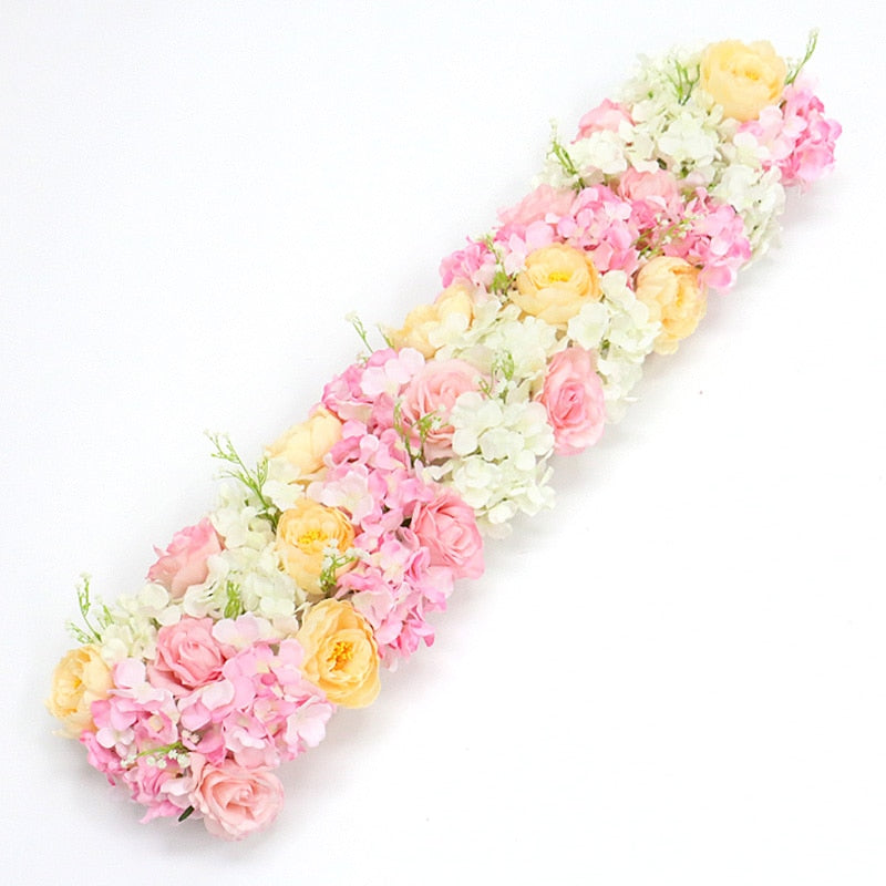 Qfdian Rose Artificial Flower Arrangement Table Centerpieces Flower Ball Wedding Arch Backdrop Decor Flower Row Party Layout