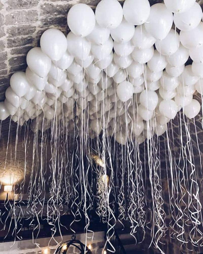 Qfdian Matte Pure White Balloons Wedding Decoration Birthday Party Baby Shower Round Helium Ballon 5inch 10inch 12inch 18inch 36inch