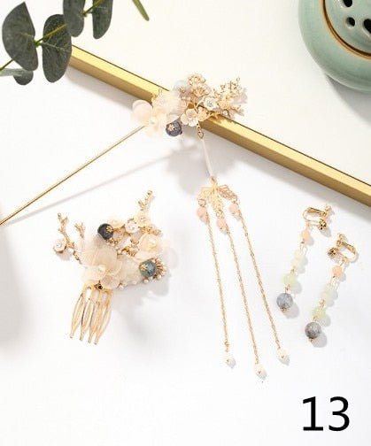 Qfdian gifts for women hot sale new HANFU 1set Vintage Chinese Traditional hanfu Butterfly Hairpin Classic Retro Hair Stick Fashion Women Elegant Hair Pin Accessories