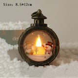 Qfdian valentines day gifts for her Santa Claus Snowman Lantern Light Merry Christmas Decor for Home Christmas Tree Ornaments Xmas Gifts Navidad New Year