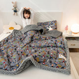 Qfdian Cute Animal Blanket For Kids Soft Fluffy Winter Blankets Warm Bed Cover Thick Weighted Blanket Children's Cartoon Duvet Quilt