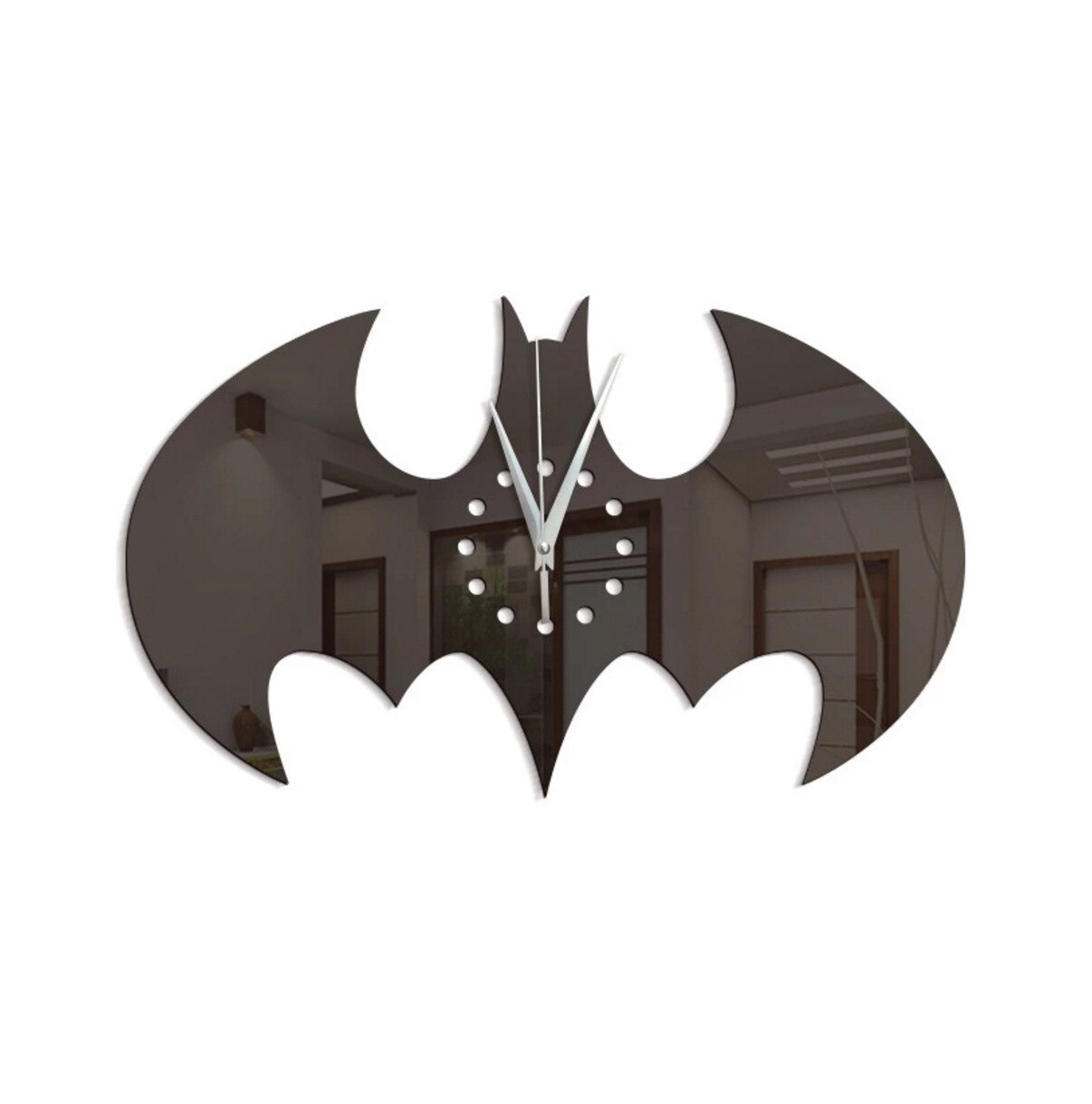 Qfdian halloween decorations halloween costumes halloween giftCozy apartment aesthetic hot sale new Creative 3D Bat Mirrors Wall Clocks Stickers Acrylic Wall Clock Living Room Bat Wall Decal DIY Home Decor Halloween Decoration