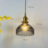 Qfdian home decor hot sale new Japanese Indoor Pendant Lights Glass Luminaria Decoration Modern Brass Led Hanging Lamp for Bedroom Kitchen E27 Bulb Amber Gray