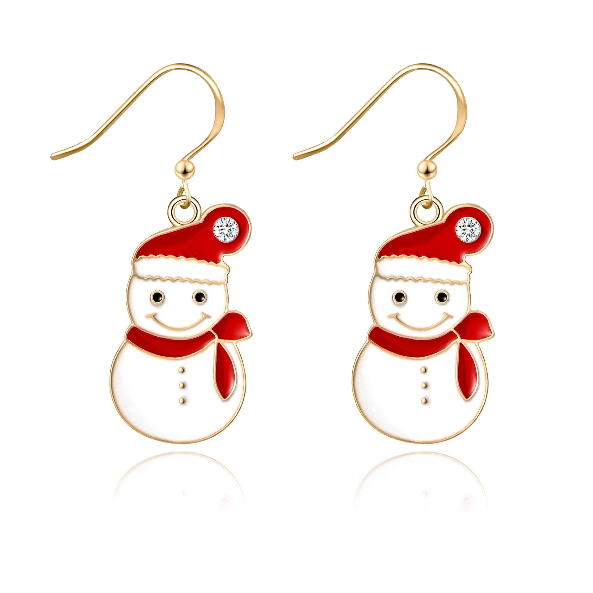 qfdian Christmas Santa Ear Studs Christms Women Jewelry Piercing Stud Earring Women Merry Christmas Decor Girl Friend Xmas Gift Natol