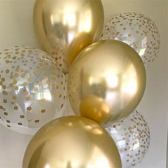 Qfdian valentines day gifts for her 20pcs 12inch Chrome Metallic Latex Balloons Pearl Balloons Birthday Party Decorations Wedding Decoration Baby Shower Supplies