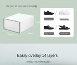 Qfdian 6 Pcs Transparent Plastic Shoe Storage Boxes Fantastic Clothes Storage Containers Box Japanese Flip Drawer Toy Organizer