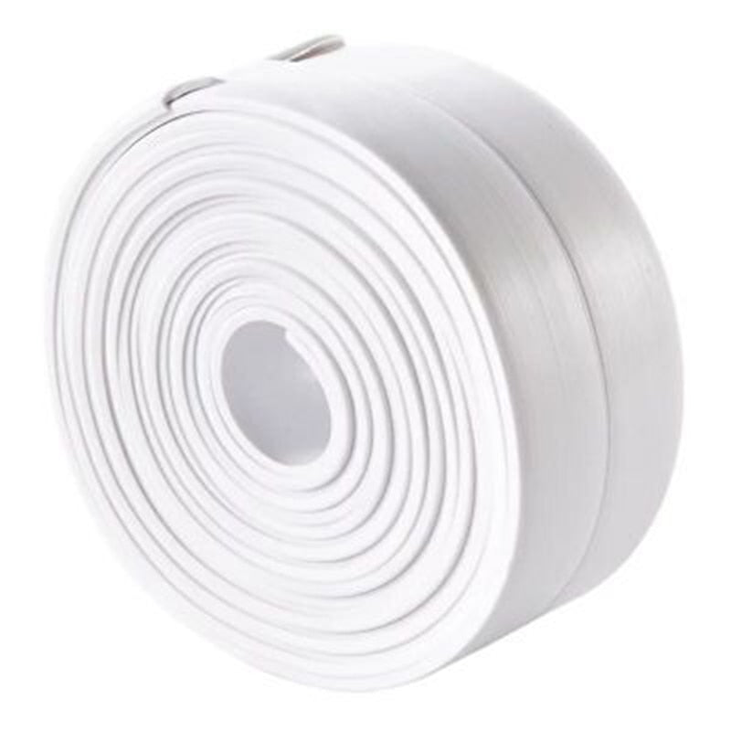 Qfdian 3.2M Waterproof Self Adhesive Tape Anti Moisture Bathroom Kitchen Sticker Sealing Strip Tape PVC Ceramic Stickers Sealant Tape