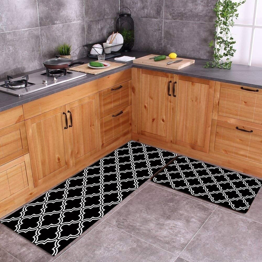 Qfdian Long Kitchen Mat Non Slip Floor Mat Water Absorbent Bath Rugs Entrance Doormat Washable Hallway Living Room Bedroom Carpets