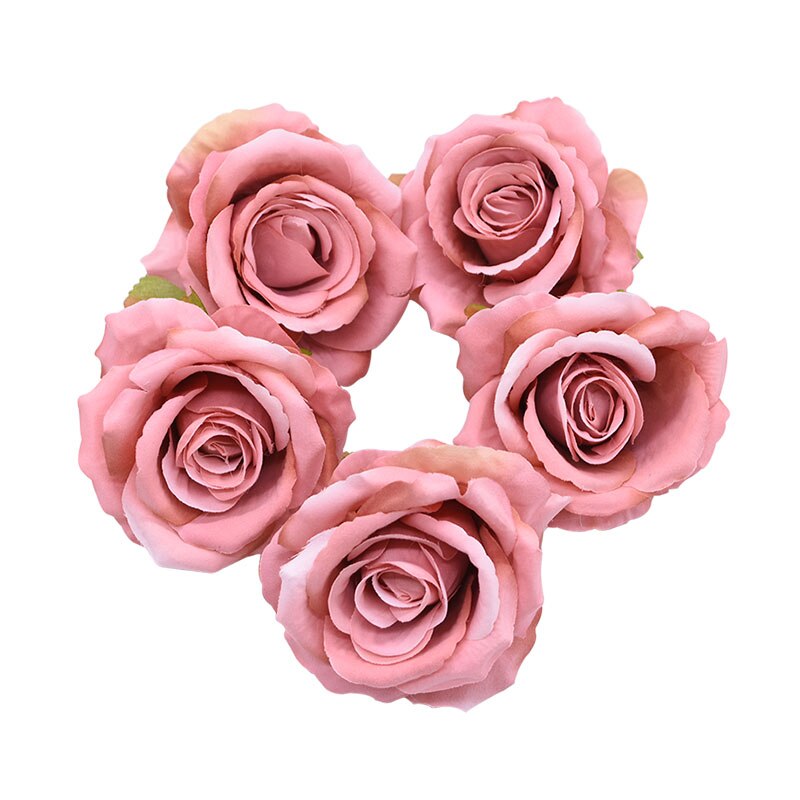 Qfdian Party decoration 30P Silk Rose Artificial Flower Heads for Decoration Wedding Flower Arrangement Birthday Baby Shower Party Floral Backdrop Decor