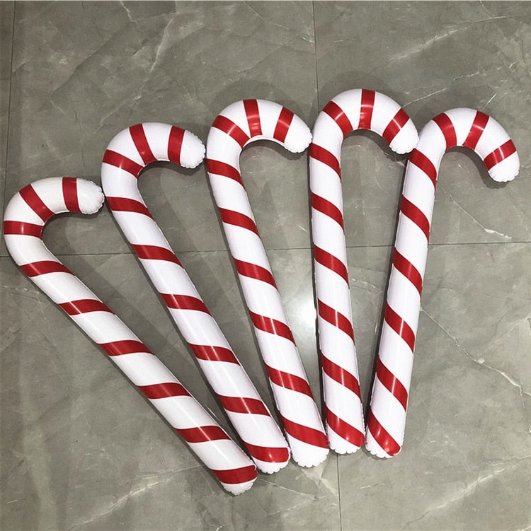 Qfdian halloween decorations Inflatable Christmas Canes Lollipop Balloon Merry Christmas Decoration for Home Xmas Ornaments Outdoor Decors Navidad Gifts Noel