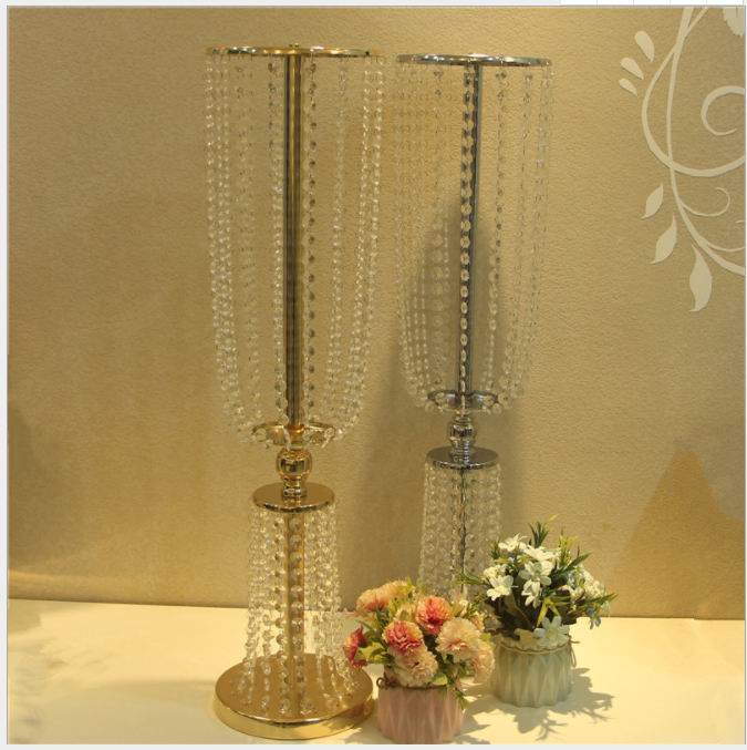 Qfdian wedding decorations hot sale new 2pcs 80cm tall acrylic crystal wedding road lead wedding centerpiece event wedding decoration/ event party decoration for table