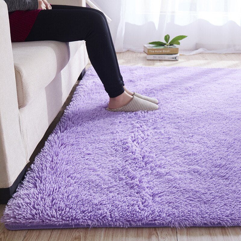 Qfdian Cozy apartment aesthetic Thick Faux Fur Carpet for Living Room Plush Rug Child Bedroom Fluffy Bedside Home Decor Area Rugs Soft Velvet Palor Floor Mat