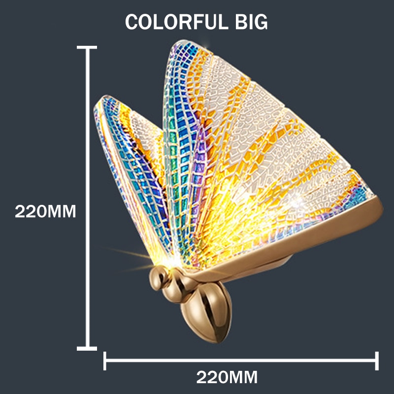 LED Butterfly Wall Lamp Nordic Indoor Lighting Modern Light Bedside Bedroom Christmas Home Decoration Wall Lamps бра настенные