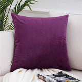 Qfdian Cozy apartment aesthetic valentines day decoration Solid Color Velvet Pillowcases Soft Cushion Covers Square Decorative Pillows For Sofa Bed Car Home Throw Pillow Christmas Gift