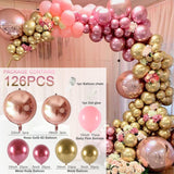 Qfdian 104pcs Bule Silver Macaron Metal Balloon Garland Arch Wedding Birthday Balloons Decoration Party Balloons For Kids Baby Shower