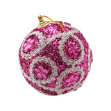 Qfdian valentines day decorations for the home hot sale new  8CM flower Wreath Decoration Christmas Home Decor Christmas Rhinestone Glitter Baubles Ball Xmas Tree Ornament #66