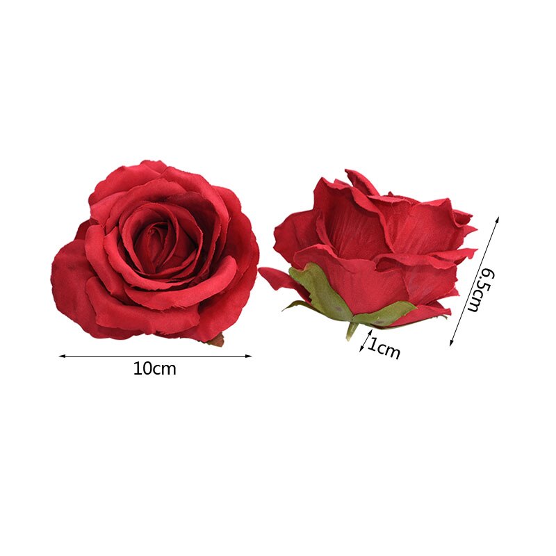 Qfdian Party decoration 30P Silk Rose Artificial Flower Heads for Decoration Wedding Flower Arrangement Birthday Baby Shower Party Floral Backdrop Decor