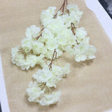 Qfdian wedding decorations hot sale new 20PCS Cherry Blossom Flower Branch High Quality Lifelike Fake Flower DIY Home Party Decoration Wedding Arch Decoration