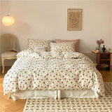 100% Natural Cotton Vintage Pastoral Flowers Girl Bedding Set Single Double Queen King Quilt/Duvet Cover Bed Linen Pillowcases