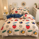 Qfdian father's day gifts Home Textiles Solid Color Velvet Duvet Cover for Household Winter Warmth Thick Bedding Set Bedroom Set Twin Queen Duvet Cover