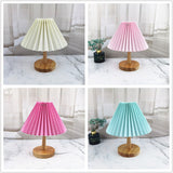 Qfdian Nordic Simple Wooden Art Linen LED Desk Lamp Eye Protection Table Lamp Living Room Bedroom Reading Book Light Home Decor