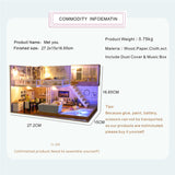 Qfdian gifts for women hot sale new DIY DollHouse Miniature Doll House With Furniture Kit Wooden House Miniaturas Toys For Children New Year Christmas Gift