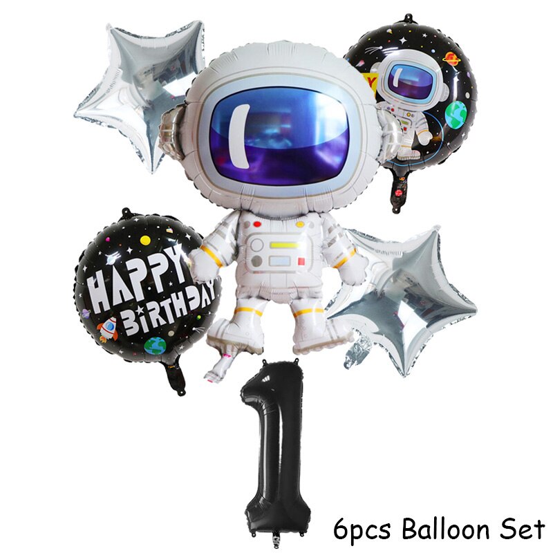 Qfdian home decor hot sale new Outer Space Party LED Lights Astronaut Rocket Mars Spaceship String Light Galaxy Solar System Party Boy First Birthday Supplies