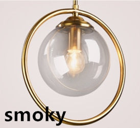 Qfdian home decor hot sale new Modern Led Bedside Pendant Light Fixture Nordic Indoor Golden Iron Hanging Lamp Luminaire Kitchen Dining Room Home Decor Lights