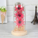 Qfdian Party decoration LED Light Artificial Flower Valentines Day Gift Wedding Favors Gift For Guests Home Table Decorations Drop Shipping