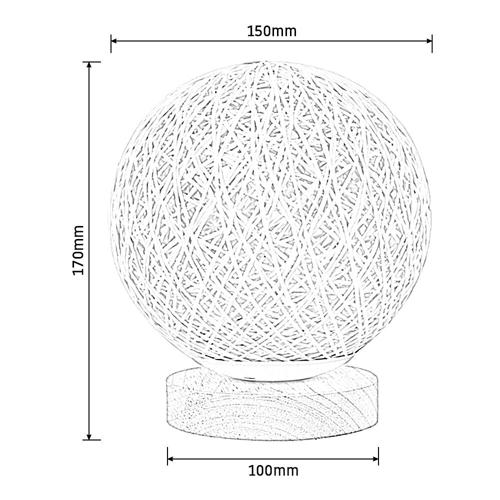 Qfdian valentines day decorations for the home hot sale new LED Night Light 3D Print Moon Lamp USB Rechargeable 3D Light Rattan Weaving Table Lamp night lights Home Decoration Kid Gift