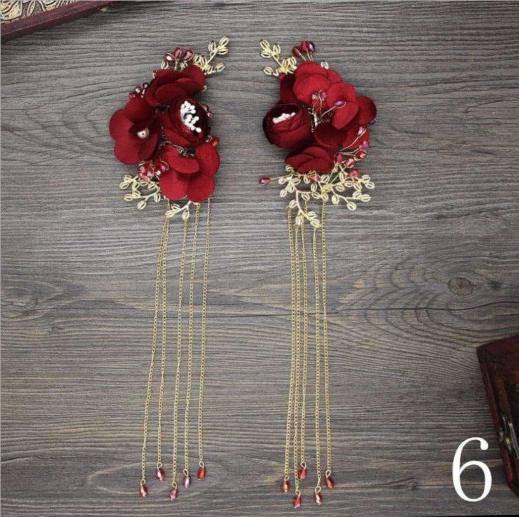 Qfdian gifts for women hot sale new HANFU 1set Vintage Chinese Traditional hanfu Butterfly Hairpin Classic Retro Hair Stick Fashion Women Elegant Hair Pin Accessories