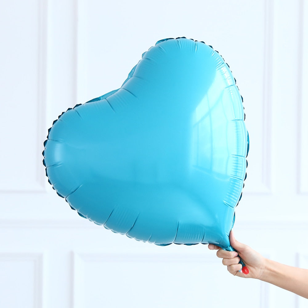 Qfdian valentines day gifts for her 24inch Heart love Balloons шарики Inflatable Foil Balloon for Wedding Valentine Day Decorations Helium Ballon I love you Globos