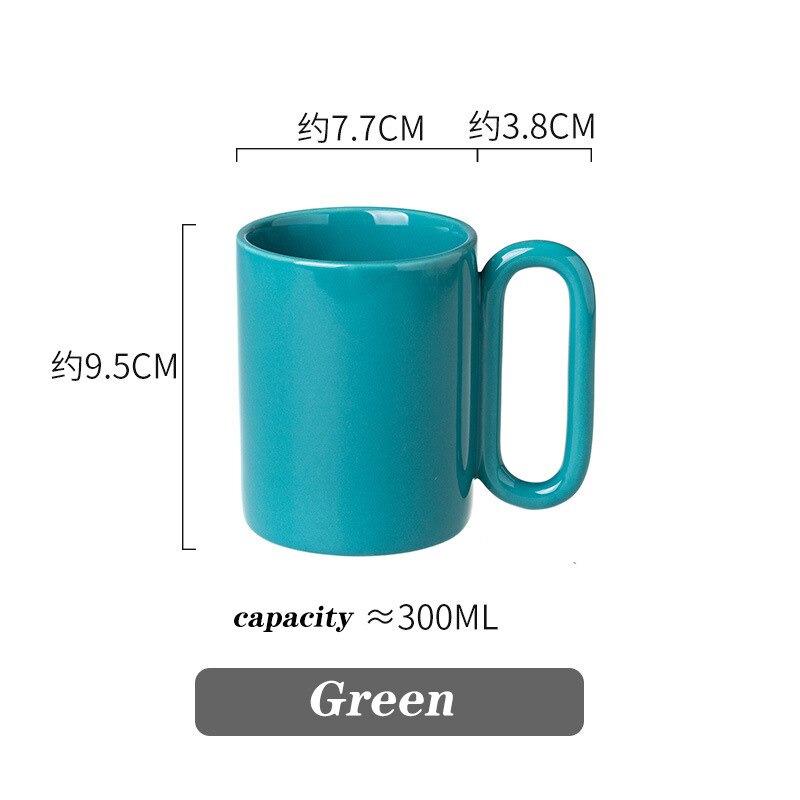 Qfdian valentines day decorations for the home hot sale new Ceramics Colorful Mug ins Solid Color Coffee Cup Large Capacity Breakfast Milk Cup Home Office Drinks Drinking Glass Couple Cups