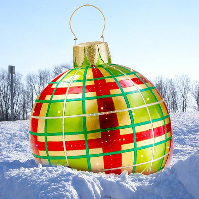 Qfdian Christmas decor ideas 60cm Christmas Balls Christmas Tree Decorations Christmas Gift Xmas Hristmas Decorations for Home Outdoor PVC Inflatable Toys