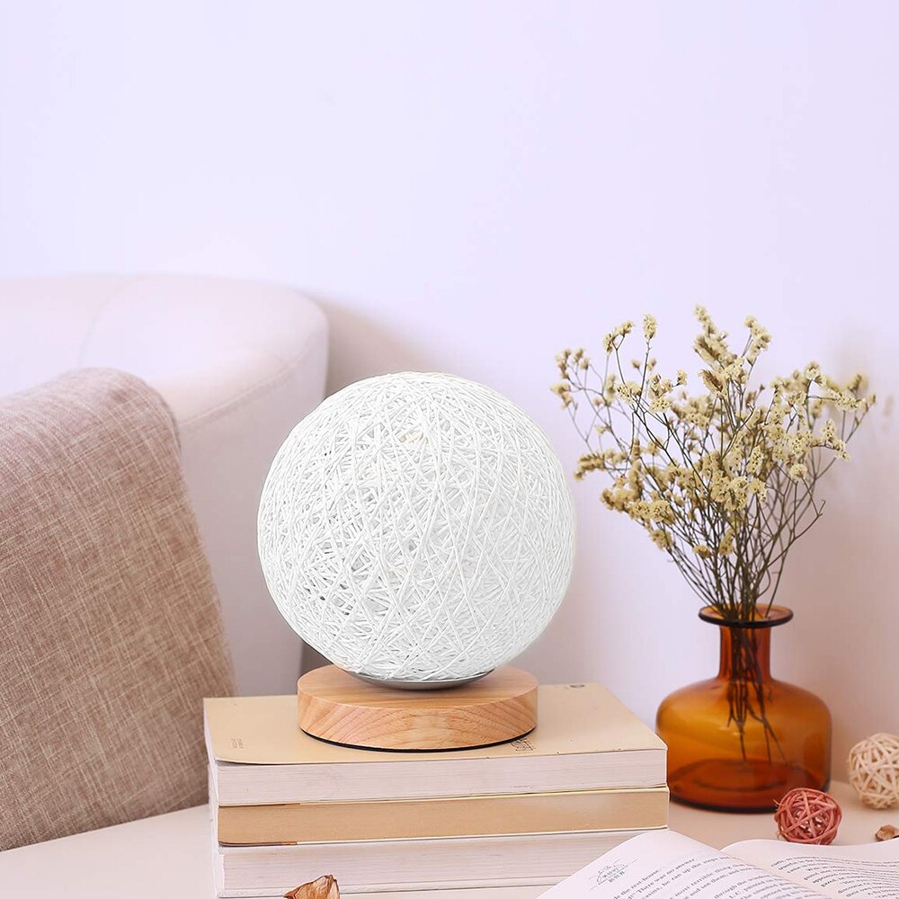 Qfdian valentines day decorations for the home hot sale new LED Night Light 3D Print Moon Lamp USB Rechargeable 3D Light Rattan Weaving Table Lamp night lights Home Decoration Kid Gift