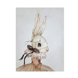 Qfdian easter decorations clearance Nordic Modern Cartoon Moon Rabbit Girls Carousel Canvas Painting Spray Color Swan Art Poster Kids Baby Nursery Room Wall Picture
