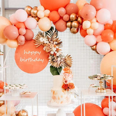 Qfdian Party gifts Party decoration hot sale new  131pcs Balloon Arch Orange Latex Balloons Garland Kit Happy Birthday Wedding Decorations Blush Pink Anniversary Party supplies