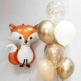 Qfdian Party decoration 1 set Jungle Safari Birthday Party Decorations Balloons Cartoon Animal Fox Foil Ballons Kids Anniversaire Supplies Baby Shower