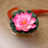 Qfdian home decor hot sale new Artificial Lotus Simulation water lily flowers Pond Plant Ornament Floating Flower Home Garden Pond Decoration Floating Lotus