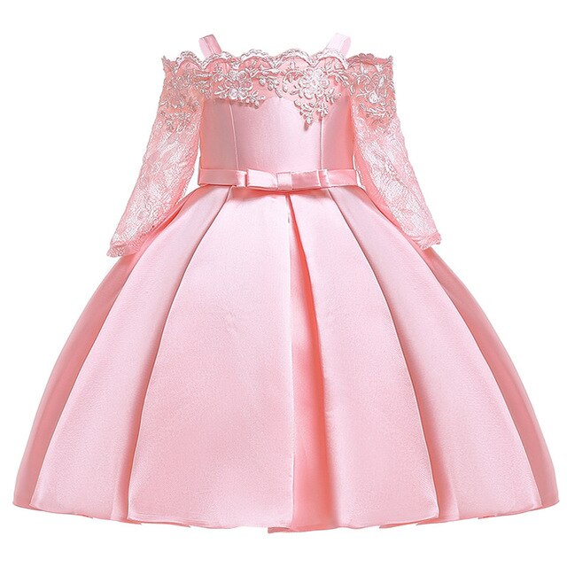 Qfdian halloween costumes christmas costumes Christmas Kids Dress For Girls Elegant Princess Dress Children Costume Girls Clothes Flower Girls Wedding Party vestidos 3-10 Y