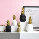 3 Colors Resin Pineapple Shaped Figurine Gold Black Nordic Style Crafts Miniatures Gift For Office Home Decoration Ornament