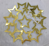 Qfdian Party decoration valentines day  6pcs/set Three-dimensional Hollow Snowflake Hanging Cardboard Party Christmas Happy Birthday Wedding Party Decoration for Home