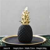 3 Colors Resin Pineapple Shaped Figurine Gold Black Nordic Style Crafts Miniatures Gift For Office Home Decoration Ornament