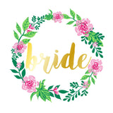 Qfdian Party decoration Flamingo Hawaii Wedding Decoration Team Bride To Be Tattoo Sticker Bridal Shower Bachelorette Party Supplies Mexican Party Decor