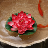 Qfdian home decor hot sale new Artificial Lotus Simulation water lily flowers Pond Plant Ornament Floating Flower Home Garden Pond Decoration Floating Lotus