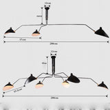 Qfdian home decor hot sale new Retro Serge Mouille Pendant Lights Nordic Industrial Simple LED Spider adjustable Lamp Living Bedroom Luminaire Industrial Lamp