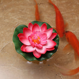 Qfdian home decor hot sale new Artificial Lotus Simulation water lily flowers Pond Plant Ornament Floating Flower Home Garden Pond Decoration Floating Lotus