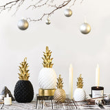 3 Colors Resin Pineapple Shaped Figurine Gold Black Nordic Style Crafts Miniatures Gift For Office Home Decoration Ornament