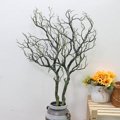 Qfdian home decor hot sale new Artificial Flowers Coral Branch Fake Flower Simulation Bouquet Plant Big Tree Branch Wedding Home Party Decoration Plant DIY